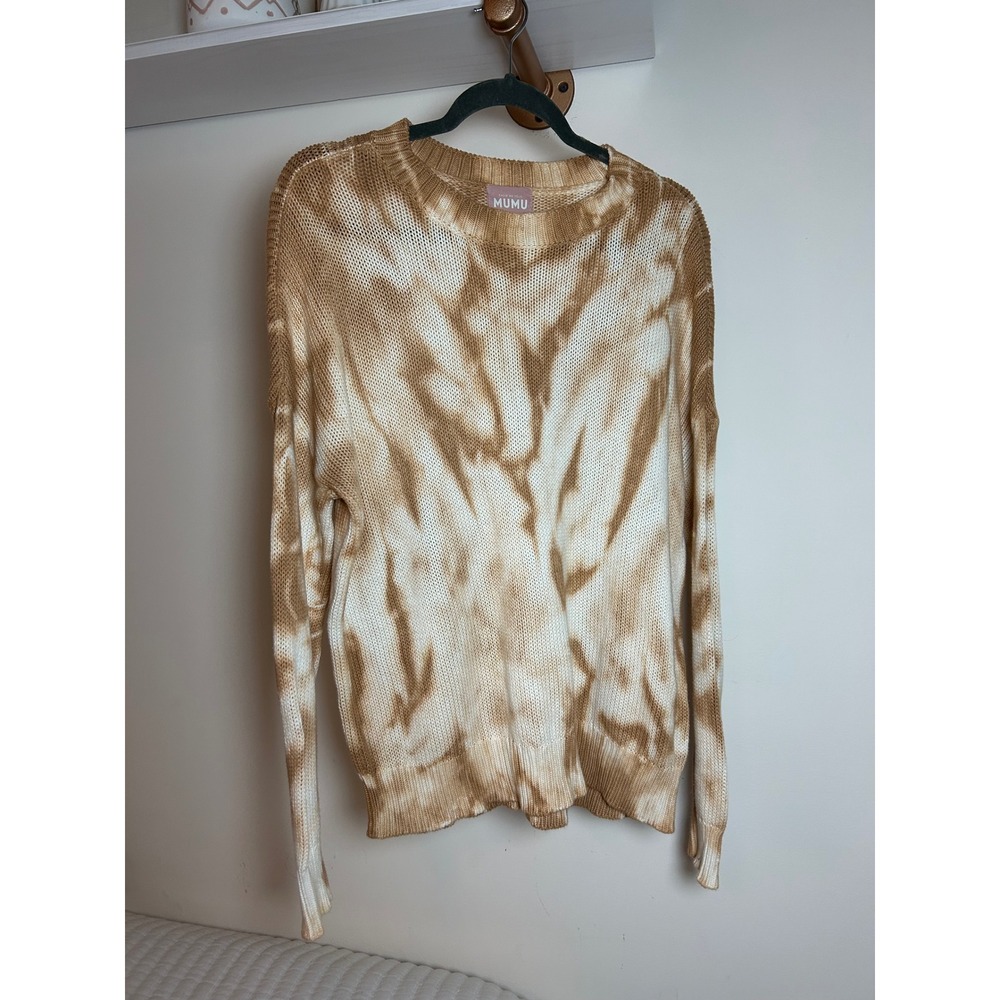 Show Me Your Mumu Tie Dye‎ Knit Sweater Long Sleeve Casual Pullover XS